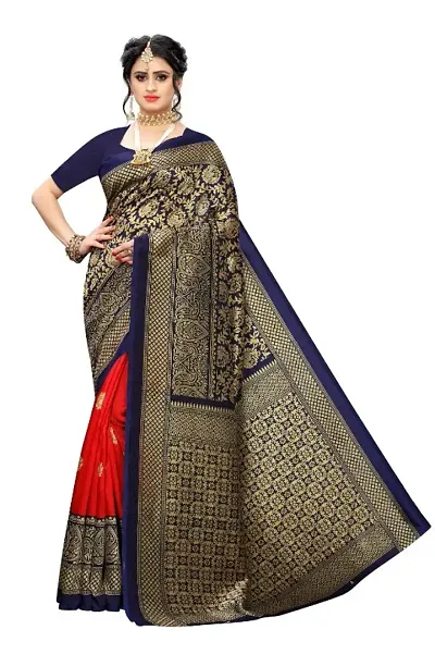 Designer Art Silk Saree with Blouse piece For Women