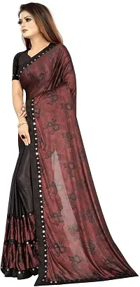 Stylish Fancy Lycra Saree With Blouse Piece For Women-thumb2