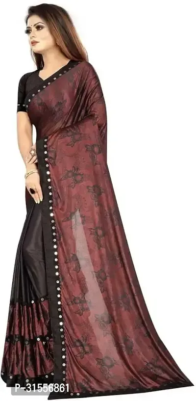 Stylish Fancy Lycra Saree With Blouse Piece For Women-thumb3