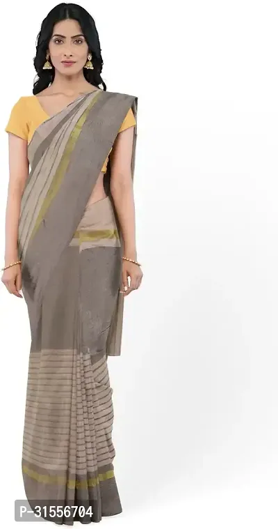 Stylish Fancy Cotton Silk Saree With Blouse Piece For Women-thumb0