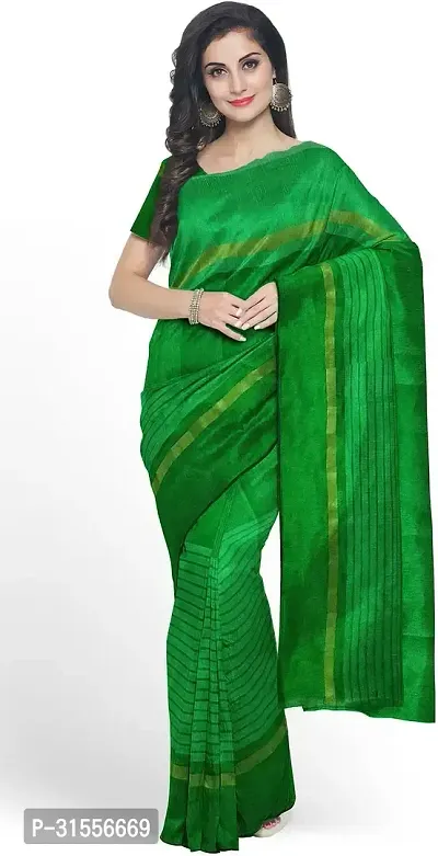 Stylish Fancy Cotton Silk Saree With Blouse Piece For Women-thumb0