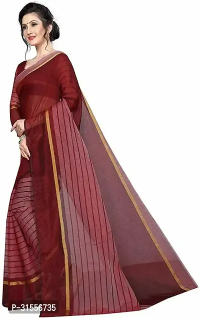 Stylish Fancy Cotton Silk Saree With Blouse Piece For Women-thumb3