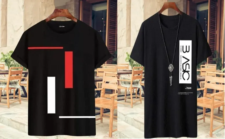 Stylish Design Combo Half Sleeve Tshirt for Men