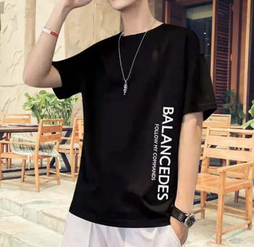 Stylish Cotton Printed Round Neck T-Shirt For Men