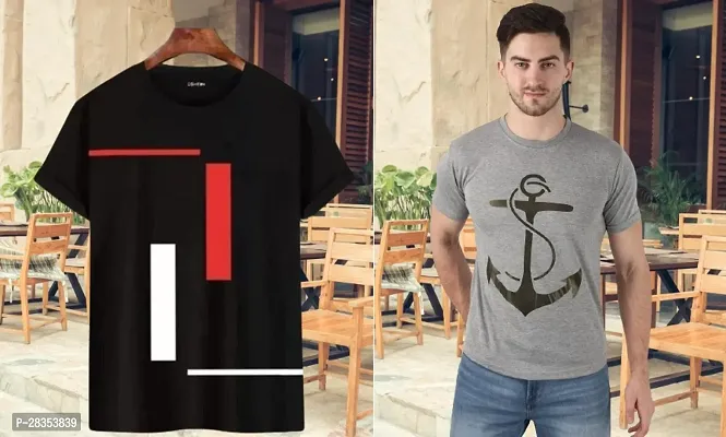 Stylish Design Cotton Combo Half  Sleeve Tshirt for Men