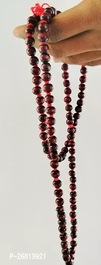 Red Chandan Mala For Mantra Jaap 108 Beads Wood Chain