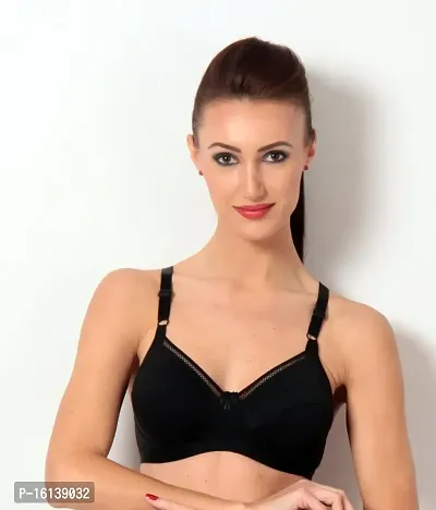 Buy Gospel Macrowoman Women's Cotton Bra (Pack of 1) (MW1004-BLACK)  (Size:36) Online In India At Discounted Prices