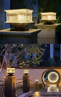 SAHAJANAND ELECTRICALS  15W Solar Gate Pillar Light for Home Outdoor Garden Waterproof Wall lamp Solar Light Set  (Floor Mounted Pack of 1)-thumb4
