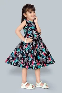 Girls Midi/Knee Length Casual Dress  (Multicolor, Cap Sleeve)-thumb3