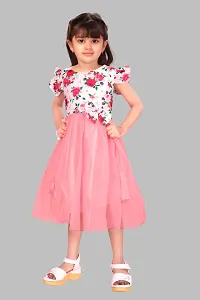 Girls Midi/Knee Length Casual Dress  (Pink, Fashion Sleeve)-thumb2