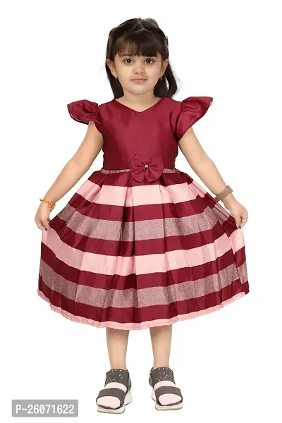 Barbie Baby Girls Midi/Knee Length Casual Dress  (Multicolor, Short Sleeve)-thumb0