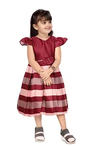 Barbie Baby Girls Midi/Knee Length Casual Dress  (Multicolor, Short Sleeve)-thumb1