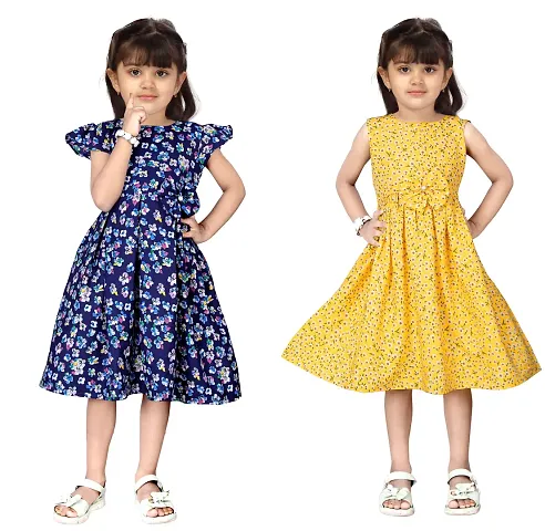 Girls Printed Frock  Combo