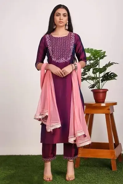 Stylish Women Kurta, bottom with Dupatta