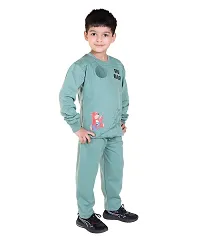 Winter Casual Wear Full Sleeve Cotton Blend Printed Tracksuit For Kids-thumb2