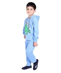 ZILVEE Winter Casual Wear Full Sleeve Cotton Blend Hooded Printed Tracksuit For Kids-thumb1