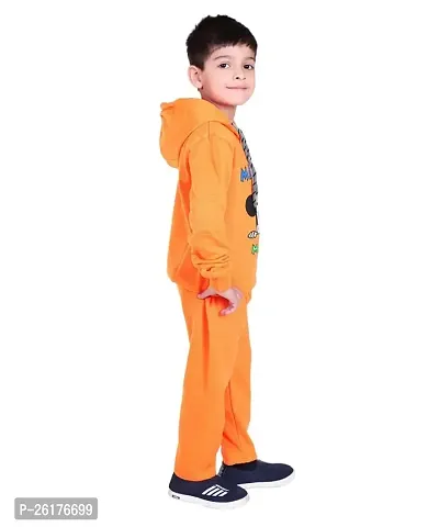 ZILVEE Winter Casual Wear Full Sleeve Cotton Blend Hooded Printed Tracksuit For Kids-thumb3