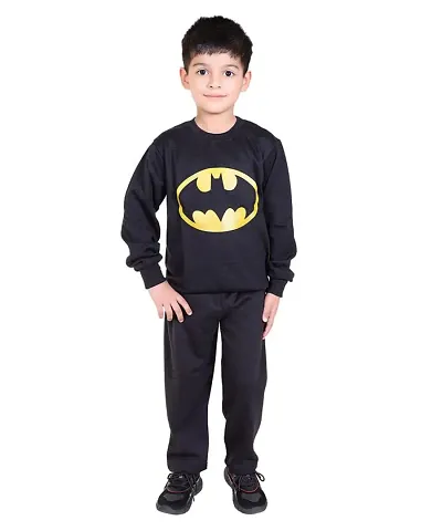ZILVEE Winter Casual Wear Full Sleeve Cotton Blend Round Neck Printed Tracksuit For Kids