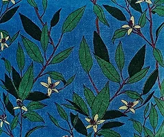 Kirti Finishing Blue Green Leaf Velvet Cushion Cover 16 inches (KFC-020-16-5)-thumb1