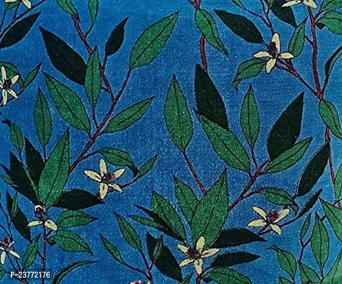 Kirti Finishing Blue Green Leaf Velvet Cushion Cover 16 inches (KFC-020-16-5)-thumb2