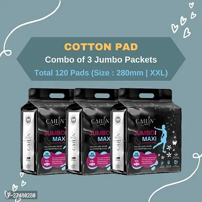 Sanitary Pads Heavy Flow Pads for Instant Dry Feel - 120 Pads XXL - 3 pack-thumb0