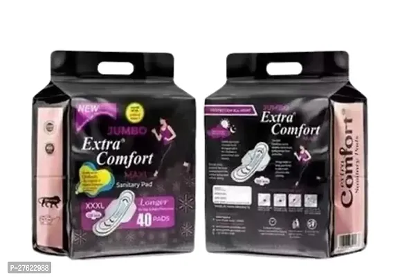 Jumbo Extra comfort Sanitary Ultra Clean Soft Cotton for Extra Sure maxi 320mm XXXL size For Women Combo 80 Pads Pack Of / Total 80 Pads