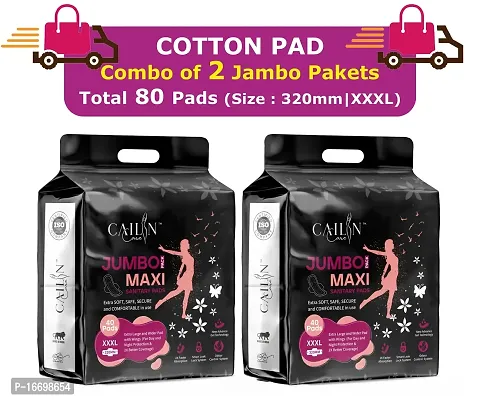 Extra Dry  Comfort leakage free Extra large (XXXL) Sanitary Pads (Combo of 2 Packets) (Total 80 Pads ) Sanitary Napkin