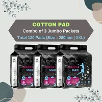 Cottony Extra Soft  Comfortable Sanitary Pads Sanitary Napkins (Size - 280mm | XXL) (Combo of 3 Packet) (Total 120 Pads)-thumb3