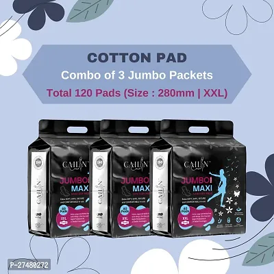 Sanitary Pads Heavy Flow Pads for Instant Dry Feel - 120 Pads XXL - 3 pack-thumb0