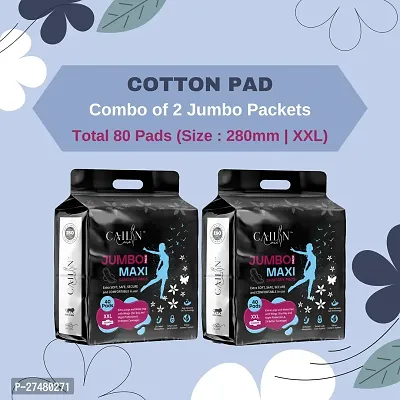 Sanitary Pads Heavy Flow Pads for Instant Dry Feel - 80 Pads XXL - 2 pack-thumb0