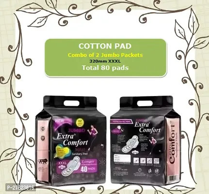 Jumbo Extra comfort Sanitary Napkin Pads (80 pads, XXXL) Sanitary Pad