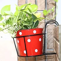 Thing Maker Flower Pot Stand For Railing Planters This Sturdy And Hanging Stand Securely Holds Your Favorite Pots Allowing You To Showcase Your Plants-thumb1