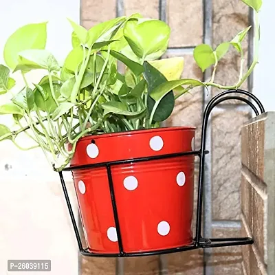 Thing Maker Flower Pot Stand For Railing Planters This Sturdy And Hanging Stand Securely Holds Your Favorite Pots Allowing You To Showcase Your Plants-thumb2