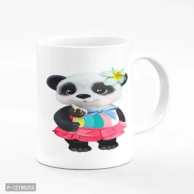 The Click India Baby Panda Coffee Mug Gift for Kids, Girls, Boys, Sister, Girlfriend, Boyfriend, Son, Daughter on His/ Her Birthday Ceramic Coffee Mug/Cup Microwave Safe (Panda Mugs w 70)-thumb0