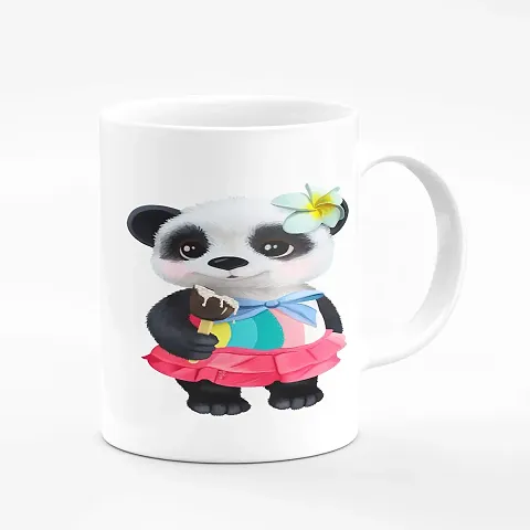 The Click India Baby Panda Coffee Mug Gift for Kids, Girls, Boys, Sister, Girlfriend, Boyfriend, Son, Daughter on His/ Her Birthday Ceramic Coffee Mug/Cup Microwave Safe