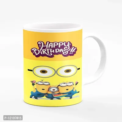 The Click India ""Happy Birthday"" Printed Coffee Mug Best Gift for Friend/Best Friend/Girlfriend/Boyfriend/Son/Girls/Boys/Husband/Kids/Daughter On His/her Birthday (Coffee Mug for Birthday Gift)