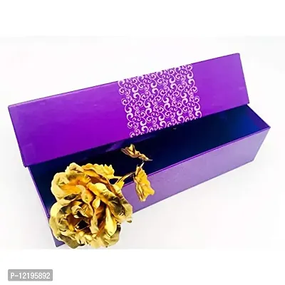 The Click India Valentine Gift Set for Girlfriend Wife Boyfriend Husband Gift for Birthday/Anniversary/Valentines Day (Valentines (24k Rose with Heart Box and Card))-thumb2