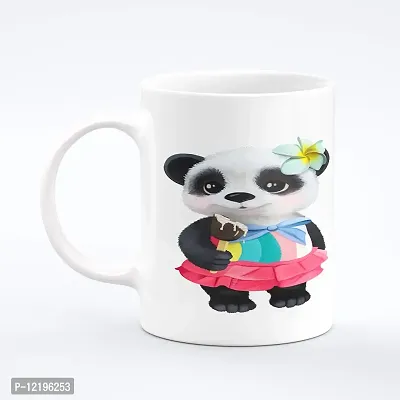 The Click India Baby Panda Coffee Mug Gift for Kids, Girls, Boys, Sister, Girlfriend, Boyfriend, Son, Daughter on His/ Her Birthday Ceramic Coffee Mug/Cup Microwave Safe (Panda Mugs w 70)-thumb2