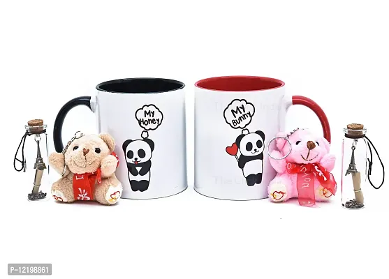 The Click India Coffee Mugs Combo Gift Set Gift for Couples, Girls, Women, Girlfriend, Husband, Boyfriend, Men Lover Best Gift for His/ Her Anniversary, Valentine Day, Birthday, Engagement, Wedding-thumb2