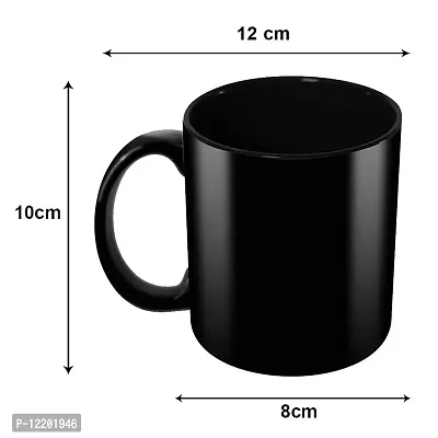 Wings Mart Ceramic Black Coffee Mug | Glossy Black Mug |Plain Ceramic Mug| 330 ml,| Gift for Boy Friend ,Kids Gift for Kids, Brother, Gift for Girlfriend, Boyfriend, Husband, Wife (Black Pack of 1)-thumb4