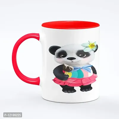 The Click India Baby Panda Coffee Mug Gift for Kids, Girls, Boys, Sister, Girlfriend, Boyfriend, Son, Daughter on His/ Her Birthday Ceramic Coffee Mug/Cup Microwave Safe (Panda Coffee Mugs rt 89)-thumb2