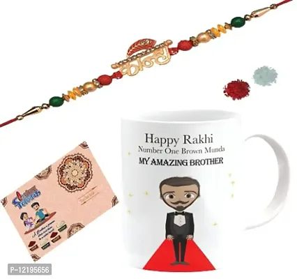 The Click India Rakhi Mug Combo For brother/Bhaiya/Cousin/Boys/Men Best Rakhi Mug/Rakhi Mug Gift/Rakhi Mug Set On This Rakshabandhan (28 white)-thumb0