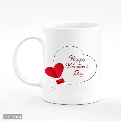 The Click India Valentine Day Beautiful Love Quote Colourful Ceramic Coffee/Milk/Tea Mug 330ml Gift for Boyfriend,Girlfriend,Fiance,Wife,Husband,Fiancee,Girls,Boys (Heart Parachute)-thumb0