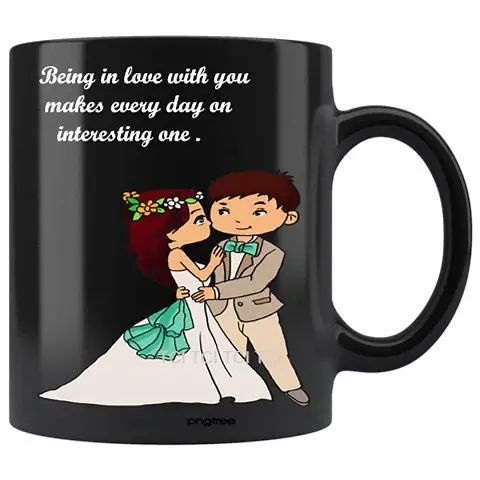 The Click India Coffee Mug Valentine Day Gift for Boyfriend/Girls/Husband/Girlfriend/Wife Best Anniversary Gift Ceramic Coffee Mug-330 Ml