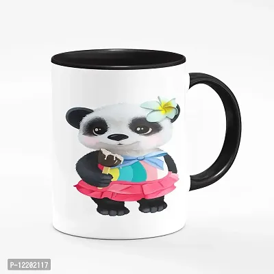 The Click India Baby Panda Coffee Mug Gift for Kids, Girls, Boys, Sister, Girlfriend, Boyfriend, Son, Daughter on His/ Her Birthday Ceramic Coffee Mug/Cup Microwave Safe (Panda Mug bt 8)