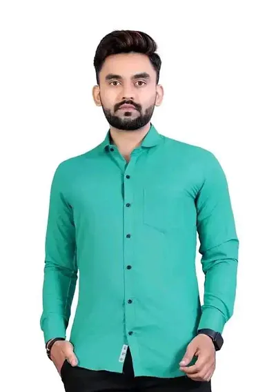 Stylish Regular Fit Solid Casual Shirt For Men