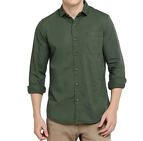 Stylish Regular Fit Solid Casual Shirt For Men