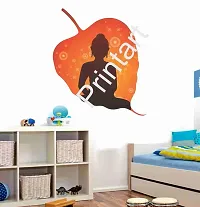 Printaart Lord Buddha 3D Wall Stickers PVC Self Adhesive Vinyl Wall Poster for Living Room Hall Play Room Bedroom Kitchen Office (PVC Vinyl 60 cm x 50 cm x 60 cm Multicolour)-thumb1