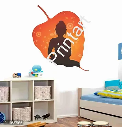 Printaart Lord Buddha 3D Wall Stickers PVC Self Adhesive Vinyl Wall Poster for Living Room Hall Play Room Bedroom Kitchen Office (PVC Vinyl 60 cm x 50 cm x 60 cm Multicolour)-thumb2