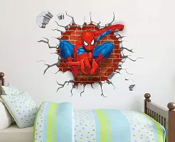 Printaart Spiderman Super Hero Cartoon Wall Sticker (PVC Vinyl 60 cm x 90 cm x 1 cm Multicolour)-thumb2